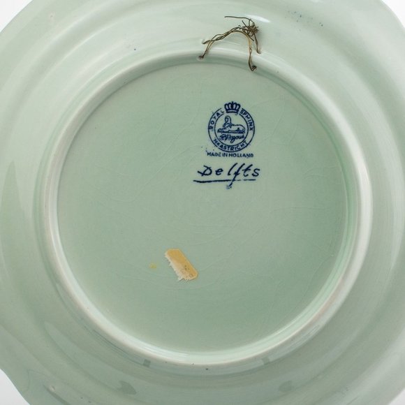 Vintage Porcelain Charger | Royal Sphinx Delfts Blue and White Plate | Holland - Picture 2 of 7